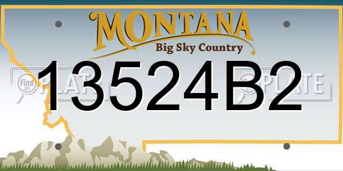 13524B2 Montana License Plate
