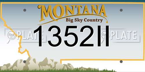 1352II Montana License Plate