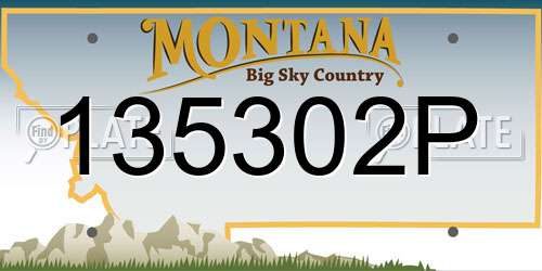 135302P Montana License Plate