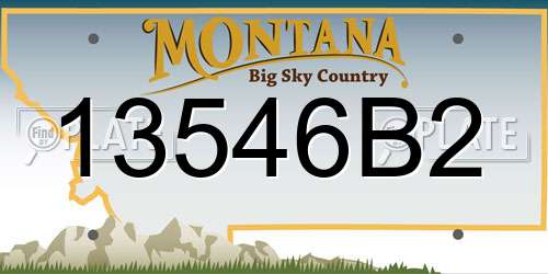 13546B2 Montana License Plate