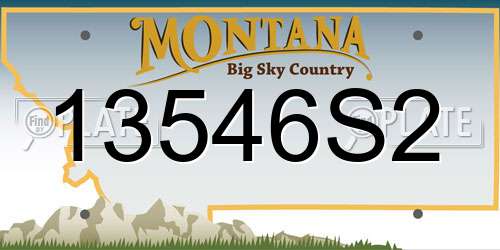 13546S2 Montana License Plate