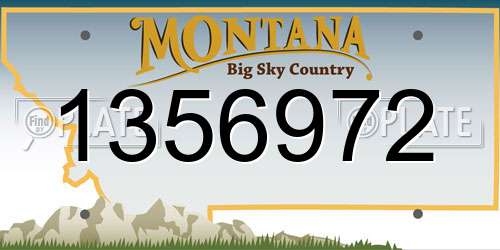 1356972 Montana License Plate