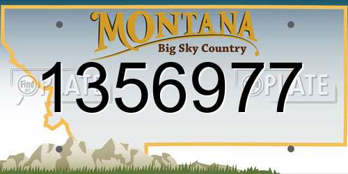 1356977 Montana License Plate