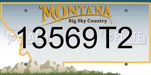 13569T2 Montana License Plate
