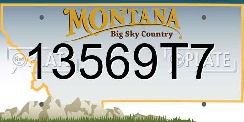 13569T7 Montana License Plate