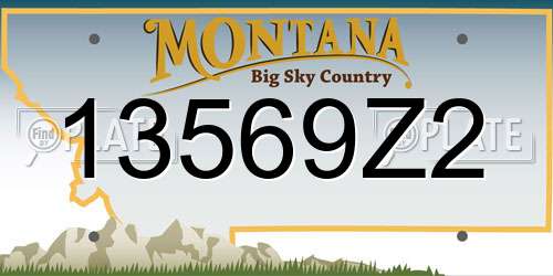 13569Z2 Montana License Plate