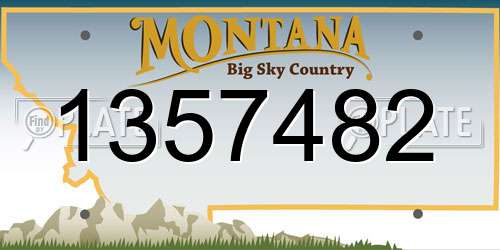 1357482 Montana License Plate