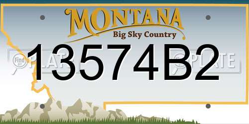 13574B2 Montana License Plate