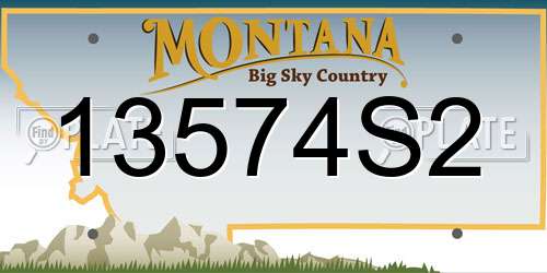13574S2 Montana License Plate