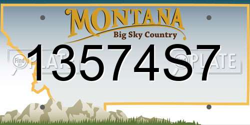 13574S7 Montana License Plate