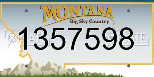 1357598 Montana License Plate