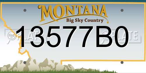 13577B0 Montana License Plate