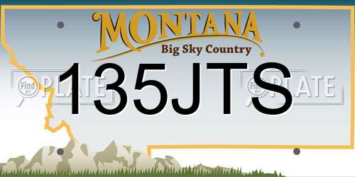 135JTS Montana License Plate