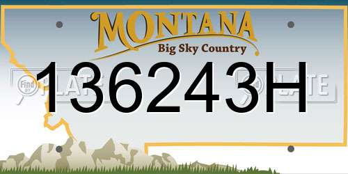 136243H Montana License Plate