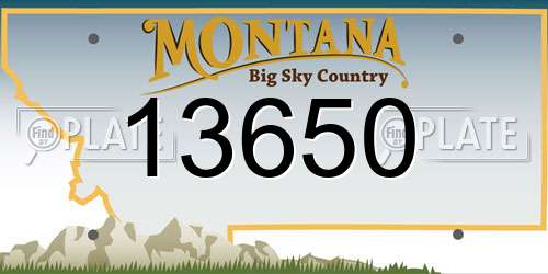 13650 Montana License Plate