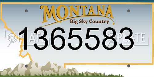 1365583 Montana License Plate