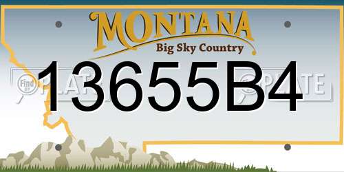 13655B4 Montana License Plate