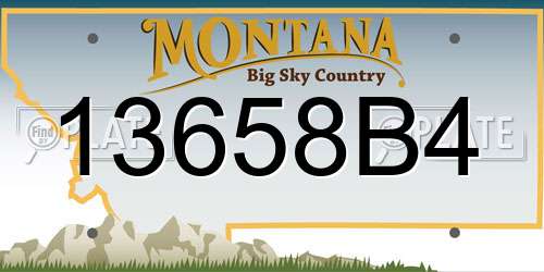 13658B4 Montana License Plate
