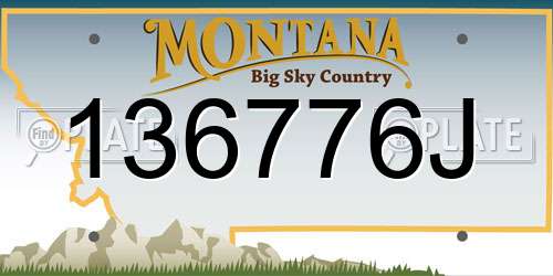136776J Montana License Plate