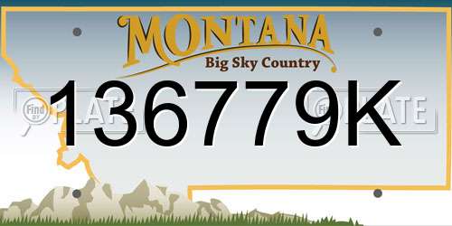 136779K Montana License Plate