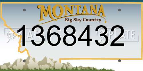 1368432 Montana License Plate