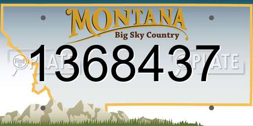 1368437 Montana License Plate