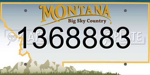 1368883 Montana License Plate