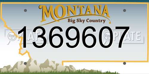 1369607 Montana License Plate