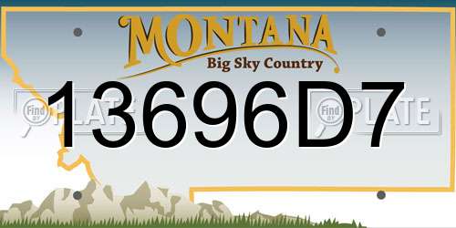 13696D7 Montana License Plate