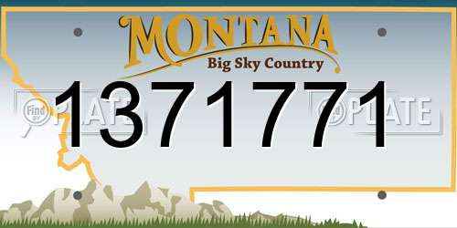 1371771 Montana License Plate