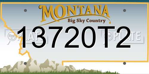 13720T2 Montana License Plate
