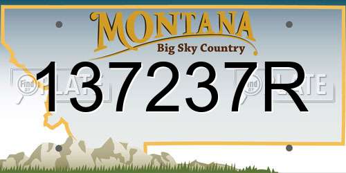 137237R Montana License Plate