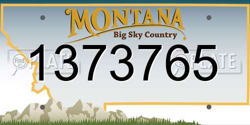 1373765 Montana License Plate