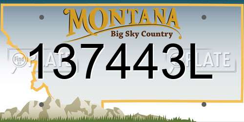 137443L Montana License Plate