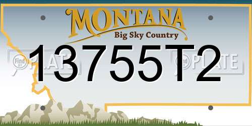 13755T2 Montana License Plate