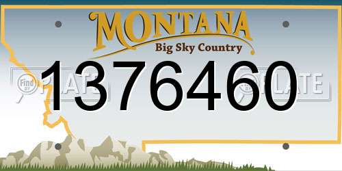 1376460 Montana License Plate
