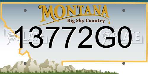 13772G0 Montana License Plate