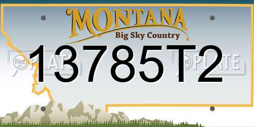 13785T2 Montana License Plate