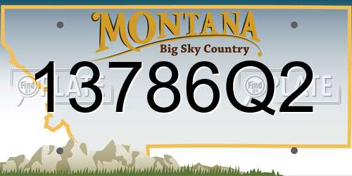 13786Q2 Montana License Plate