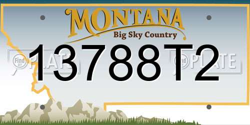 13788T2 Montana License Plate