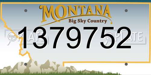 1379752 Montana License Plate