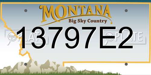 13797E2 Montana License Plate