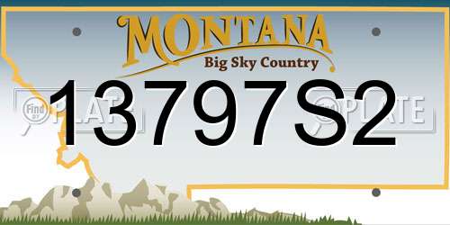 13797S2 Montana License Plate