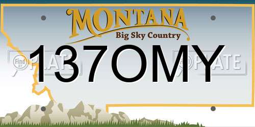 137OMY Montana License Plate