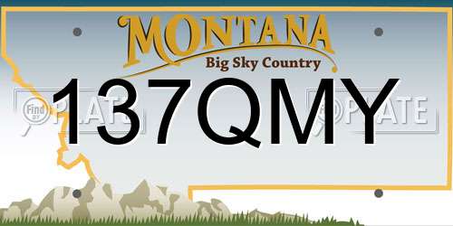 137QMY Montana License Plate