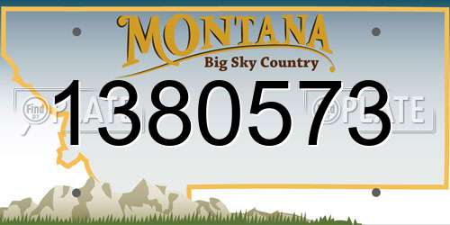 1380573 Montana License Plate