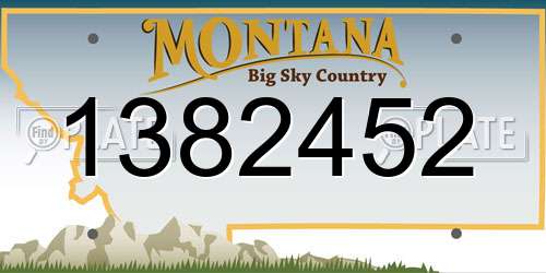1382452 Montana License Plate
