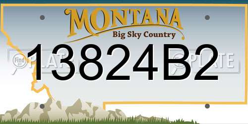 13824B2 Montana License Plate