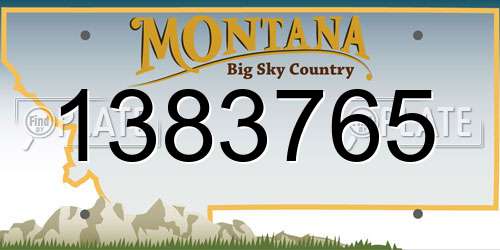 1383765 Montana License Plate