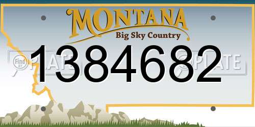 1384682 Montana License Plate